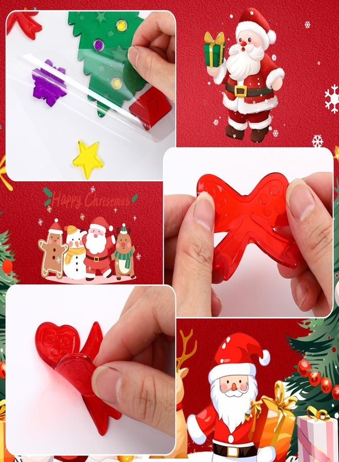 MARFOREVER 8 Sheets Christmas Window Gel Clings Stickers Reusable Xmas Santa Claus Snowman Snowflake Penguin Tree Window Thick Gel Clings Decals for Home Classroom Office Decor Party Supplies - Image 5